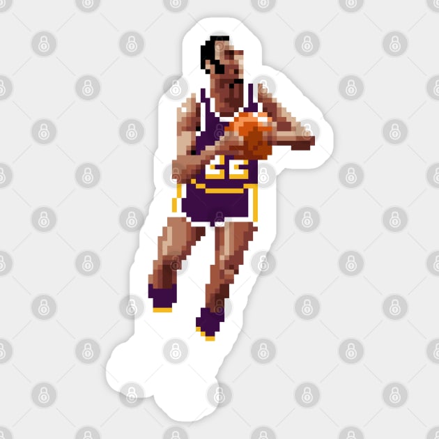 Elgin Baylor Pixel Drive Sticker by qiangdade